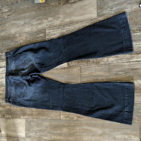ROCK & ROLL COWGIRL low-rise trouser jeans flares wide leg 34x36L like new TALL - Picture 8 of 16